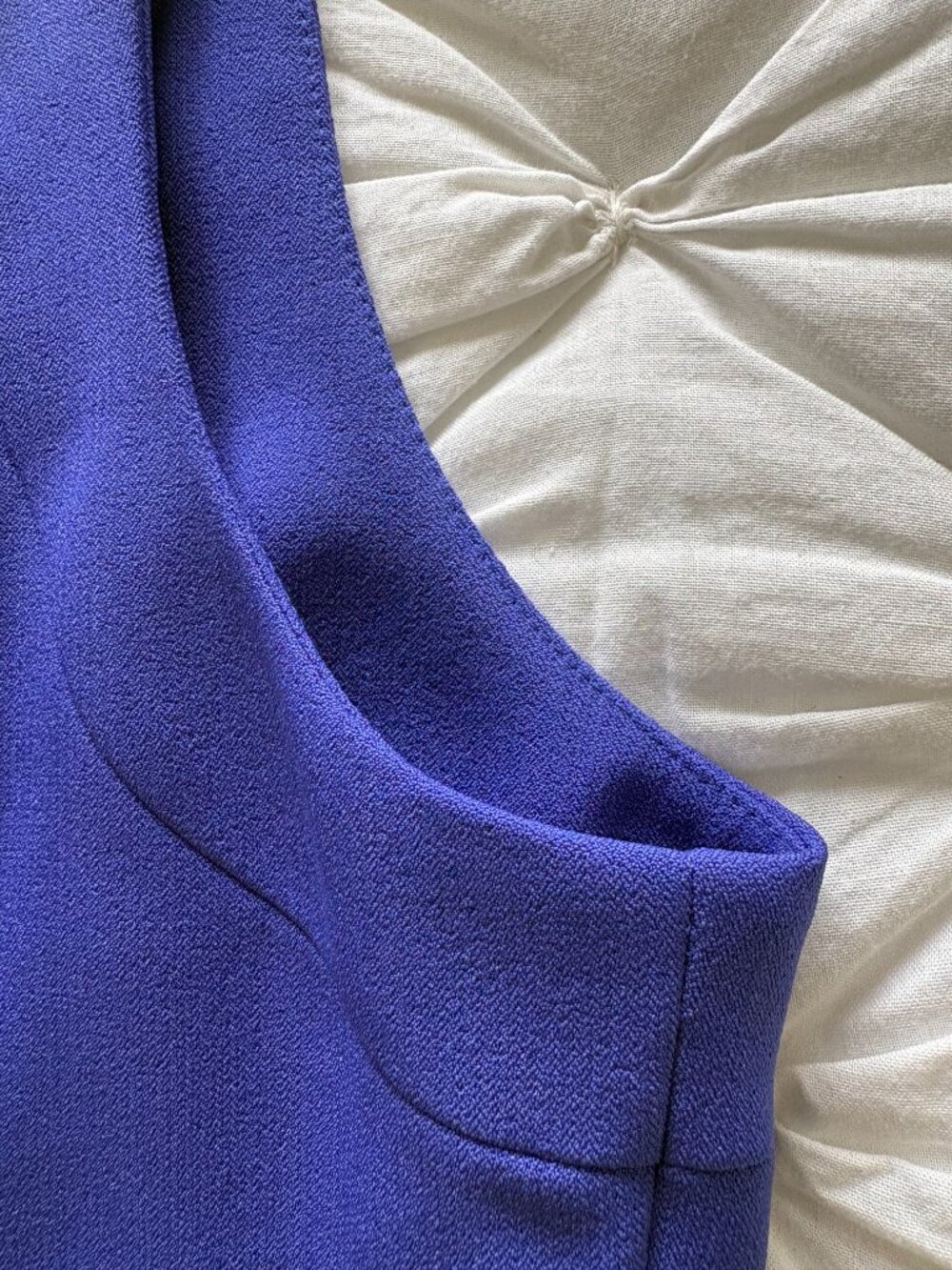 Kasper Royal Blue Crepe Stretch Sheath Dress - Size 12 - Picture 5 of 8